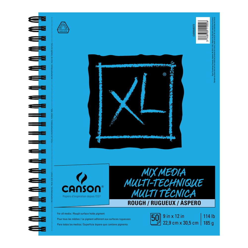 Canson XL Mix Media Pad, 9” x 12”, Rough