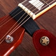 Acoustic Electric Guitar Neck Strap Leather Head Belt Lock Headstock