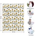 thumbnail image 4 of White Sunflower Blanket,Comfortable Soft Flannel Throw Blanket,All Season,Warm Lightweight Blankets for Sofa Bed Couch Living Room Chair,30"x40"(80x100cm), 4 of 4