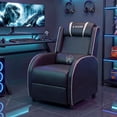 thumbnail image 5 of Walnew Gaming Recliner Chair PU Leather Home Theater Seating Single Modern Living Room Sofa Recliner, White Accent, 5 of 7