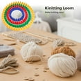 thumbnail image 3 of Round Knitting Loom Set, 4 Pcs Circular Knit Looms with Crochet Hook and 2 Pcs Needles, DIY Knitting Tools Set for Hats Gloves and Socks Home DIY Projects, 3 of 5