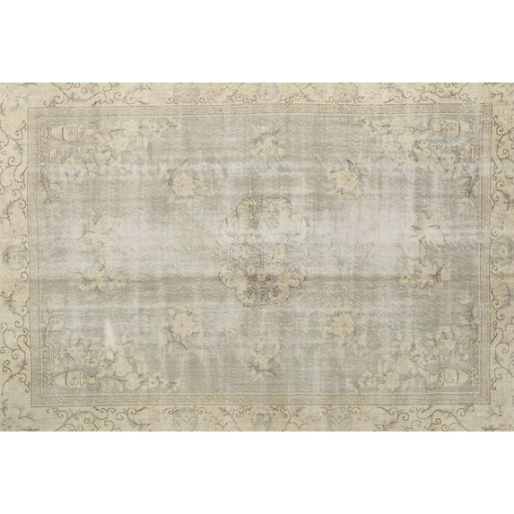 Ahgly Company Machine Washable Indoor Rectangle Traditional Light French Beige Brown Area Rugs, 2' x 3'