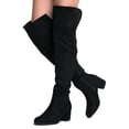 thumbnail image 4 of J. Adams Low Heel Over the Knee Boot - Vegan Suede Thigh High - Trendy Easy Block Heel, 4 of 4
