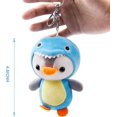 thumbnail image 3 of 3 Pieces Mini Cute Stuffed Penguin Keychains Set In 4.8 Inch Frog Bee Dinosaur Costume Dressed Plush Toys Keychain For Boys Girls (3pcs), 3 of 4