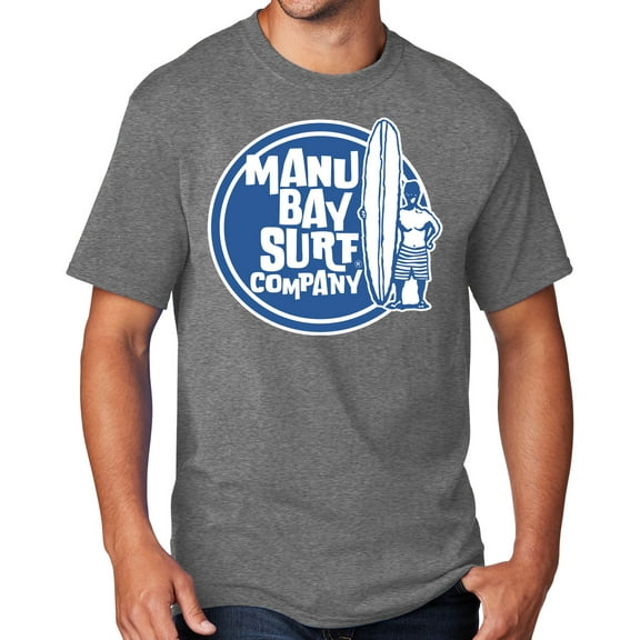 Men's Manu Bay SURFER DUDE T-shirt, XL Graphite Heather