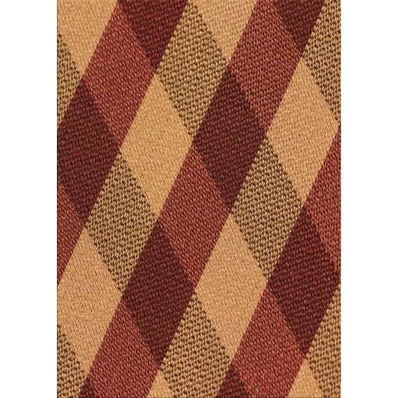 Ahgly Company Indoor Rectangle Patterned Carrot Orange Area Rugs, 8' x 10'