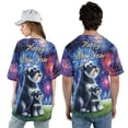 thumbnail image 5 of Happy New Year Schnauzer Family Cheer Winter Midnight Firework All Over Print 3D Baseball Shirt Miniature Schnauzer Dog Lover Softball Sport - 02025, 5 of 6