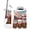 Color 5, variant on Stained Glass Style Bathroom Accessory Set 6 Piece Western Sunset Trash can, Toothbrush Holder, Toothbrush Cup, Soap Dispenser, Soap Dish, Toilet Brush Holder
