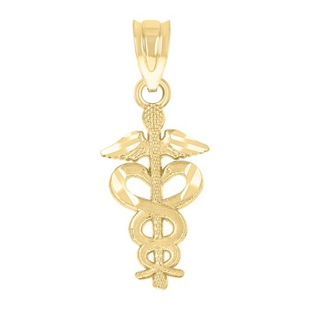 14K Yellow Gold Womens Rn Nurse Ht:22.8Mm Pendant Charm