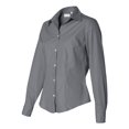 thumbnail image 2 of Van Heusen Women's Silky Poplin Shirt L Slate, 2 of 5