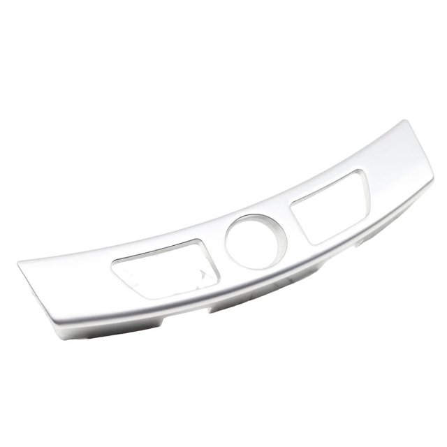 Embellecedor de interruptor de bloqueo del apoyabrazos de la consola central del automóvil, bisel cromado 51169113685 para Serie 7 F01 F02 740 plateado, plateado