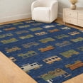 thumbnail image 6 of Addison Rugs Chantille Indoor/Outdoor Transitional Kids Navy Machine Washable Rectangle Rug, 3' x 5', 6 of 8