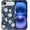 Blue and white floral print, variant on for iPhone 17 Pro Max Case,Hybrid 2-Layer Hard Shell + Silicone Protective Case -Resistant Shockproof- Halloween Flowers Bat Spider
