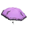 thumbnail image 2 of mmirethe Dual Lace Umbrella Exquisite Butterflies Pattern Suitable For Any Occasion Dual- Umbrella Polyester Lace Side Umbrella plum blossom purple 1Set, 2 of 6