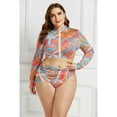 thumbnail image 1 of Ensemble Bikini String Taille Haute à Manches Longues avec Fermeture Éclair pour Femmes 3 Pcs, 1 of 6