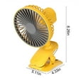 thumbnail image 3 of FHBVT USB Rechargeable Clip Fan, Adjustable 3 Speeds for Desk and Stroller, Portable Shaking Fan for Home Office Dormitory Outdoor Use, Quiet Operation, Ideal for Summer Cooling, 3 of 7
