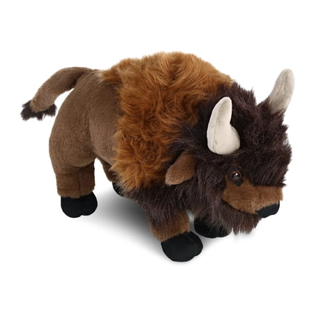 DolliBu Buffalo Super Soft Stuffed Animal, Cute Realistic Stuffed Animals for Girls, Boys, Adults Animal Gifts, Kids Zoo Wild Nursery Decor for Newborn, Cuddly Soft Baby Plush Toys - 13 Inches