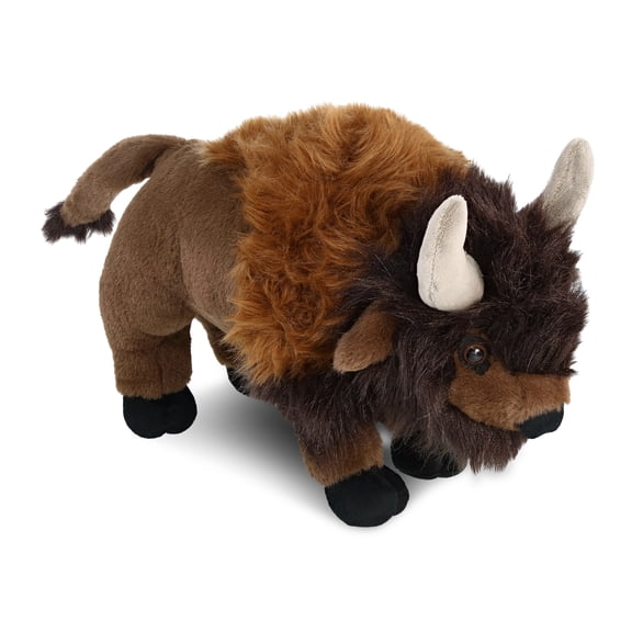 DolliBu Buffalo Super Soft Stuffed Animal, Cute Realistic Stuffed Animals for Girls, Boys, Adults Animal Gifts, Kids Zoo Wild Nursery Decor for Newborn, Cuddly Soft Baby Plush Toys - 13 Inches