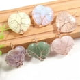 thumbnail image 2 of K-KED 6pc Natural Stone Healing Crystal Life Tree Rose Gold Wire Wrapped Heart Pendant-opal, 2 of 9