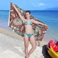 thumbnail image 7 of Dreamtimes Vintage Tattooing Style Beach Towel Quick Dry Absorbent Bath Towels Sandproof Lightweight Towel for Gym Yoga Sports Swimming- 30x60in, 7 of 7
