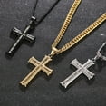 thumbnail image 2 of OPOLSKI Necklace Cross Vintage Classic Hip-hop Style Male Pendant Silver, 2 of 8