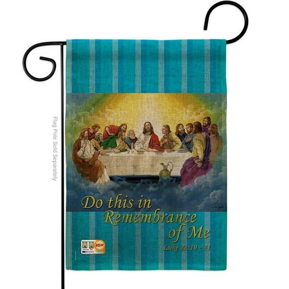 13 x 18.5 in. Last Supper Burlap Inspirational Faith & Religious Impressions Decorative Vertical Double Sided Garden Flag
