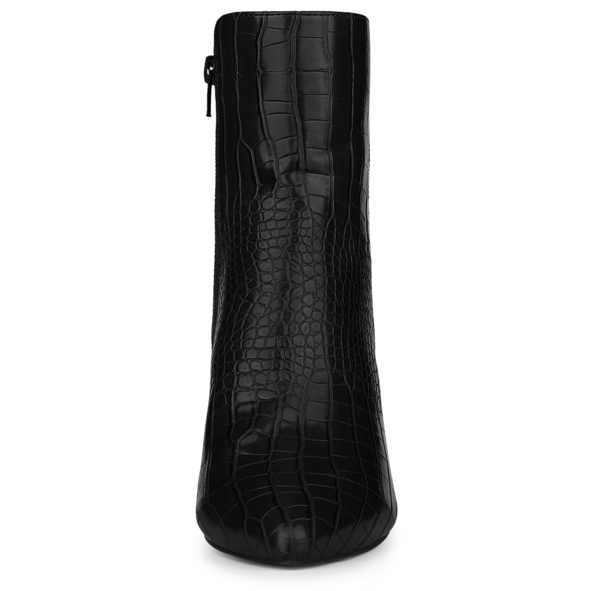 DARING DIVA Women's Pointy Toe Block High Heels Ankle Boots Black 9