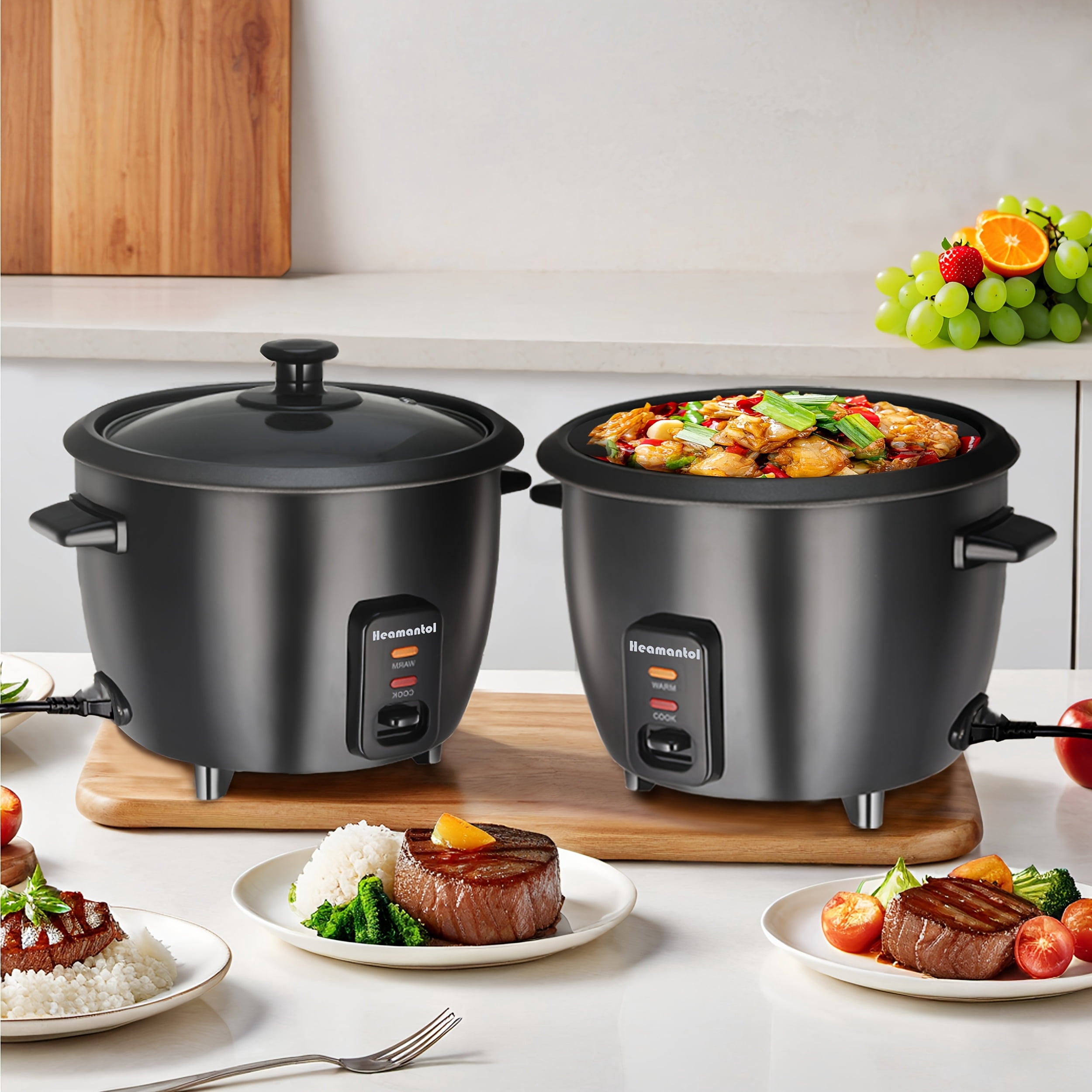 [6-Cup Rice Cooker] 6-Cup Rice Cooker | Detachable Nonstick Pot | Yogurt Maker, Automatic Keep Warm, 1.5 Quarts, 3 Cups Uncooked, One-Touch Operation