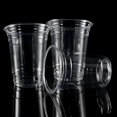 thumbnail image 4 of [100/50PCS/ Sets - 16 Oz.] Crystal Clear Plastic Cups With Flat Lids, 4 of 5