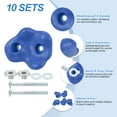 thumbnail image 3 of Rock Climbing Holds, 10 Pcs Large Climbing Rock Wall Grips with Double Hole for Playground Accessory, Blue-B, 3 of 7