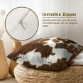 thumbnail image 3 of Western Cow Print Pillow Covers 16x16 Inch Brown Cowhide Decorative Throw Pillows Set of 2 Animal Skin Farmhouse Pillowcases Cotton Cushion Covers for Home Couch Bed Sofa Decor, 3 of 6