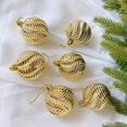 thumbnail image 3 of D-GROEE 6Pcs 6cm Christmas Ball Ornaments,Christmas Tree Decorations Hanging Balls Ornaments Set Spiral Design Holiday Bulbs Decorations for Xmas Tree, Home Party Decor, 3 of 7