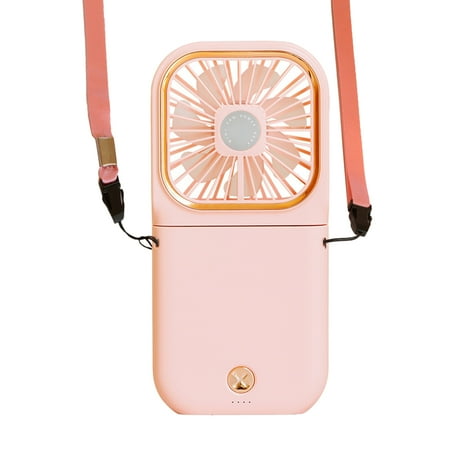 

Necklace Fan Mini Wearable Fans Foldable Hanging Fan USB Rechargeable 3 Speed Fan with Phone Holder for Outdoor Traveling
