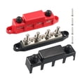 thumbnail image 1 of jinwen 2 Pieces Generic 4 Terminal Power Distribution Blocks Terminal Block Bus Bar M10 Studs 300A, 1 of 9