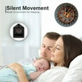 thumbnail image 6 of Gear Lightbulb Industrial Wall Clock 10 Inch Silent Non Ticking Round Wooden Clock Decoration for Living Room Kitchen Bedroom Bathroom Office Classroom, 6 of 8