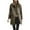 Army Green, variant on Women's Long Coat Classic Front Zip Casual Blended Wool Coat With winter coats for women