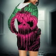 thumbnail image 4 of Taqqpue Halloween Print Hoodie Dress for Women Fashion Ghost Pumpkin Witch Mini Dresses Long Sleeve Outfit Cosplay Party Dress with Pockets, 4 of 7