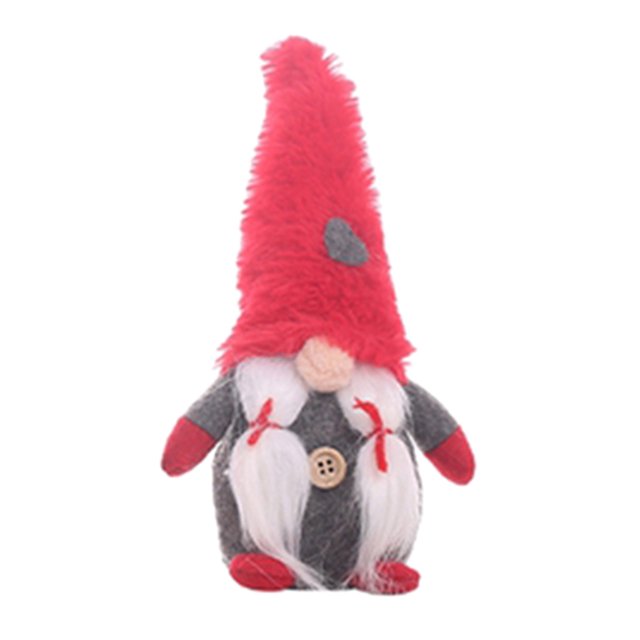 8 '' Decoración de gnomo de Navidad hecha a mano Figuras de Santa Decoración de árbol de Navidad rojo Baoblaze Estatuilla coleccionable de navidad