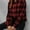 Red, variant on MORTTIC Women's Buffalo Plaid Button-Down Shirt, Long Sleeve Shacket Top, Casual Plaid Blouse for Fall & Winter, Red, L