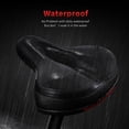 thumbnail image 2 of Generic Shock-Absorbing Mountain Bike Saddle with Reflective Strip, Spring Suspension, Waterproof Cover, and Installation Tools - Black & Blue, 2 of 6
