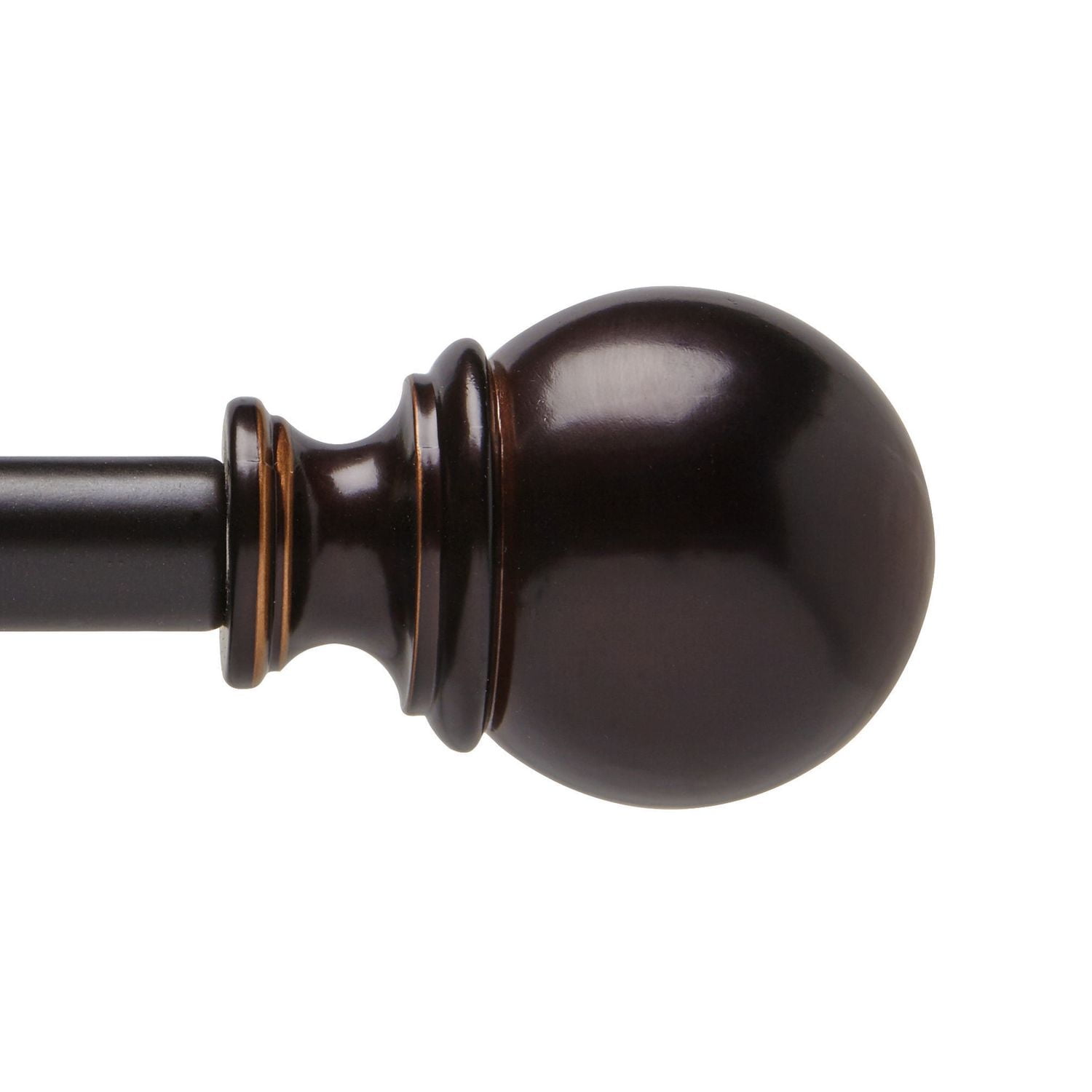 hometrends Rope Ball 5/8" Drapery Rod Set 48-84" Bronze