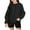 Black, variant on Byoo Girls Sweatshirts Long Sleeve Crew Neck Solid Color Pullover Girls Winter Warm Oversized Autumn Winter Sweatshirt