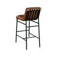 thumbnail image 6 of Meridian Furniture Burke Cognac Vegan Leather Bar Stool, 6 of 7