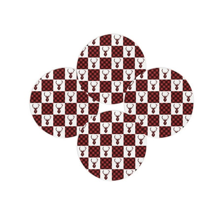 Christmas Round Placemats Set of 4 Elk Deer Reindeer Place Mats Washable Woven Placemat Red Buffalo Plaid Checkered Circle Braided Table Mat for Kitchen Dining Table Party Home Decor 15 Inch Christmas Round Placemats Set of 4 Elk Deer Reindeer Place Mats Washable Woven Placemat Red Buffalo Plaid Checkered Circle Braided Table Mat for Kitchen Dining Table Party Home Decor 15 Inch