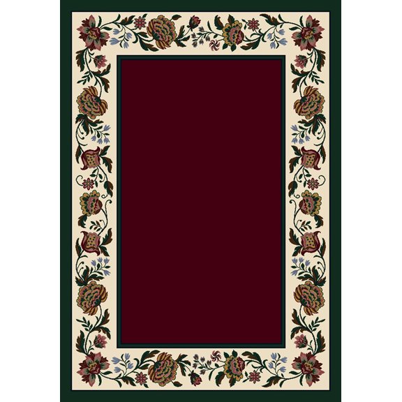 Milliken Ivory Floral Area Rug Bristol Bay Pearl Mist - Aprx 5' 4" x 7' 8"