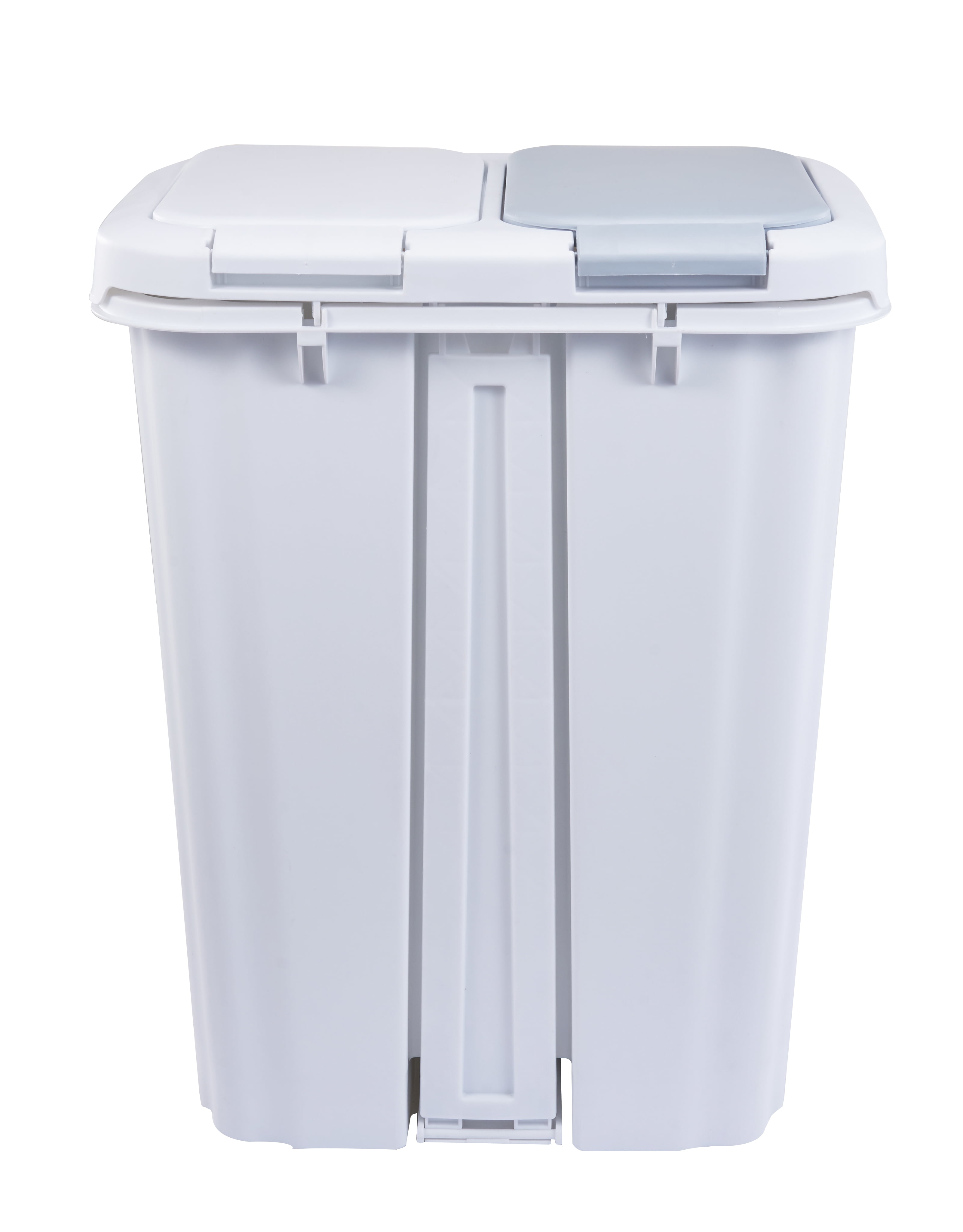 Step N’ Sort 11 gal 2 Compartment Trash & Recycling Bin Kitchen Garbage Can White