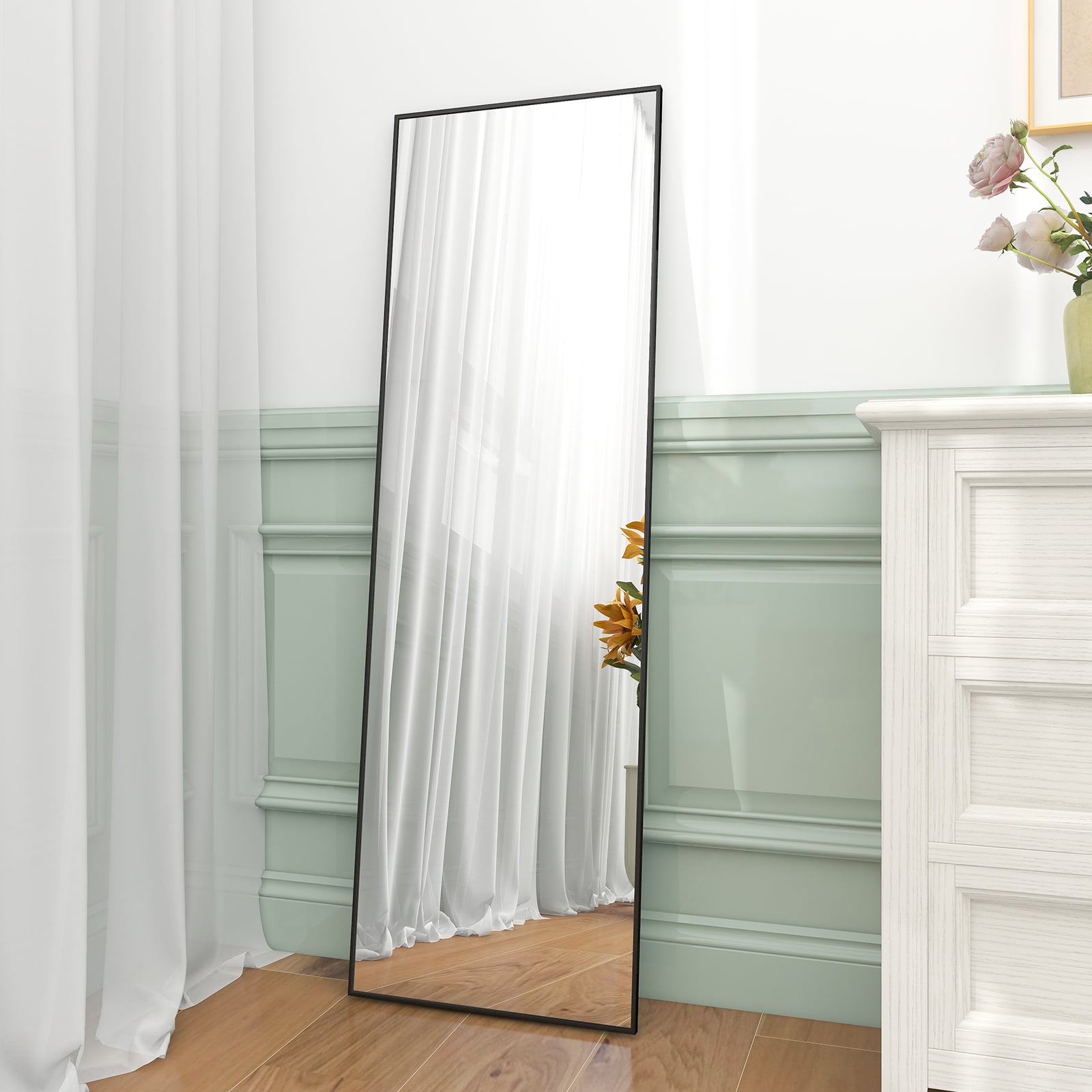 BEAUTYPEAK Full Length Mirror 48"x14" Hanging Floor Mirrors Wall
