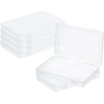 thumbnail image 1 of xx. Clear Storage Box with Hinged Lid Plastic Stackable Rectangle Organizer Container for Beads Jewelry Small Items Art Craft Projects, 1 of 6