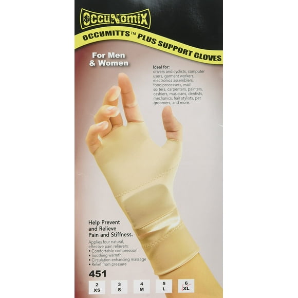 Occunomix 451-6XL Occumitts Plus Work Gloves, Large, Beige