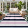 thumbnail image 2 of Area Rugs 4'x6'. Pink Navy Blue Striped Carpet Runner Indoor Outdoor Rugs Home Decor Aesthetic, Farmhouse Stripe Art Non Slip Mats Washable Accent Rug for Living Room Bedroom, 2 of 8